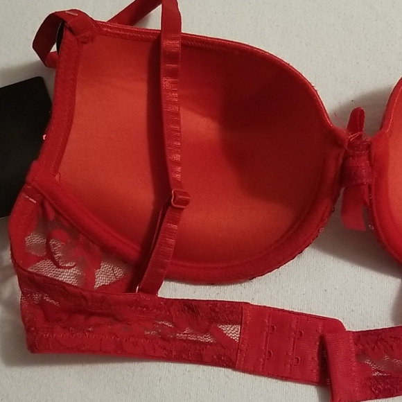 NEW Red Extreme Push Up Bra with Sequins - Picture 2 of 10
